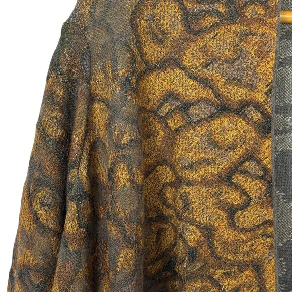 Escada Grey Gold Brown Cardigan Sweater Long Sleeve Size Sm READ Quiet Luxury - Picture 3 of 10